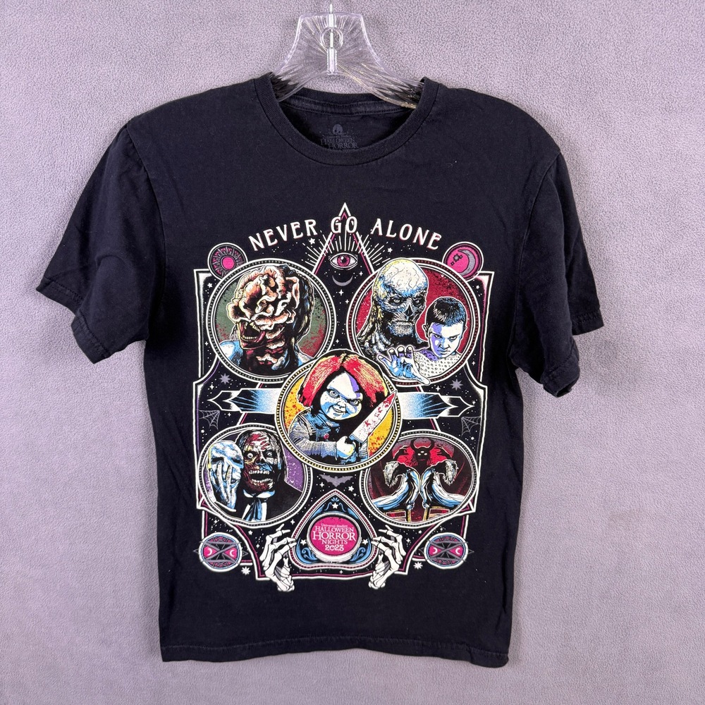 Universal Studios Halloween Horror Nights 2023 T-Shirt Mens Small Black HHN Tee